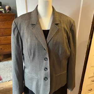 Worthington Charcoal Pinstripe Blazer